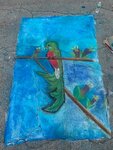 During last year's art festival, Miriam was one of the chalk artists.